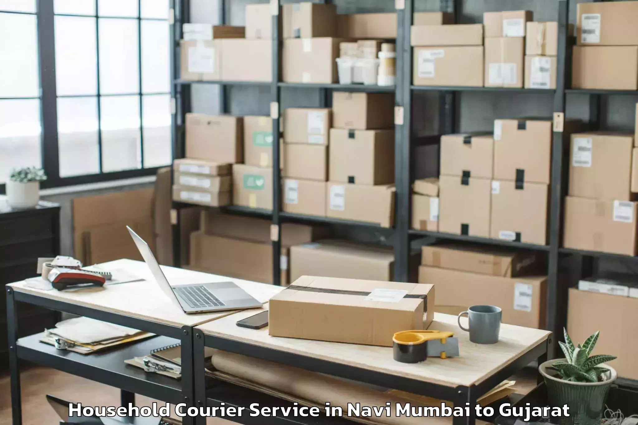 Get Navi Mumbai to Hazira Port Household Courier